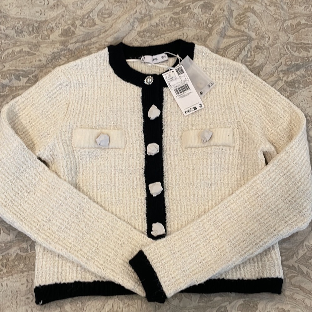 Mango Tweed Holiday Cardigan